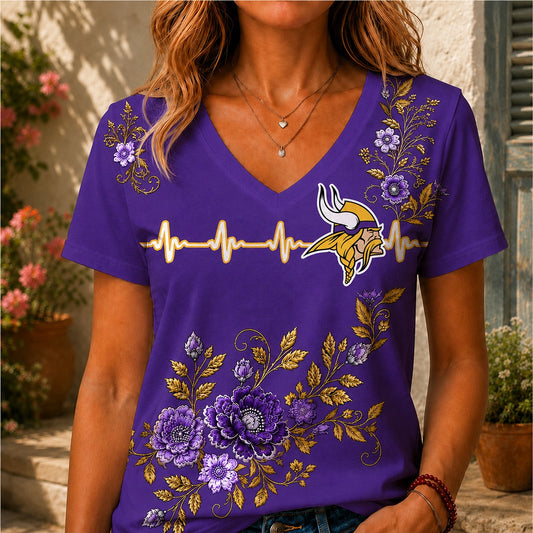MV x NFL Luxury Women V-Neck Shirt