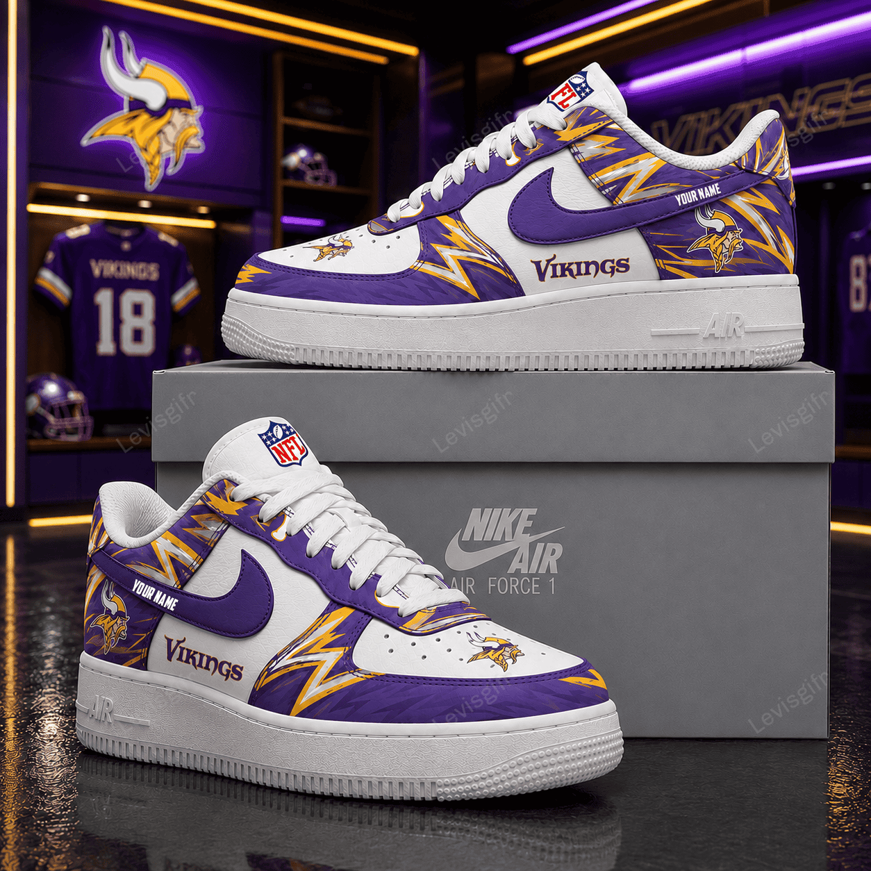 MV x NFL Premium AF1 Sneaker Personalized Gift For Fan