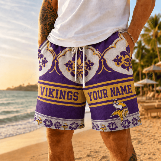 MV x NFL Premium Beach Short Personalized Gift For Fan