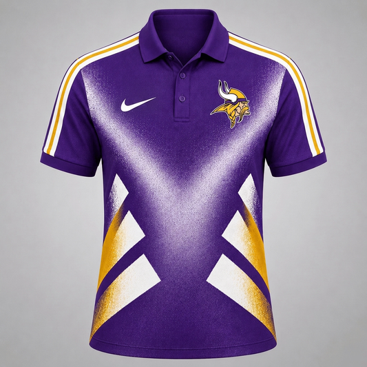 MV x Premium NFL Sports Fan Geometric Pattern Polo Shirt