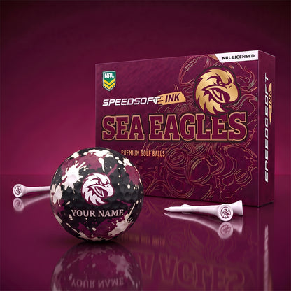 PREMIUM NRL X MWSE EXCLUSIVE PERSONALIZED GOLF BALL SET LIMITED EDTION