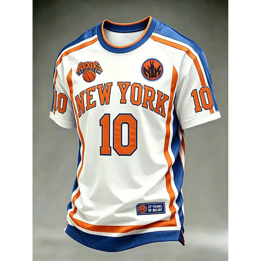 Men'S NYK Basketball Print Shirt V1 DATND TANTD 090626