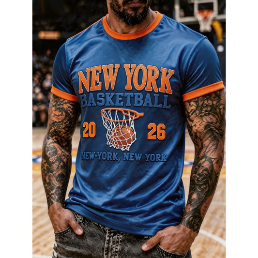 Men'S NYK Basketball Print Shirt V6 DATND TANTD 090626