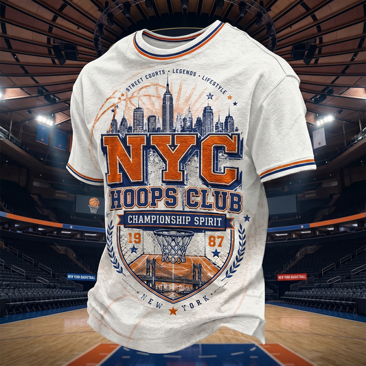 Men's NYK Basketball Print T-shirt V2 DATND TANTD 080626
