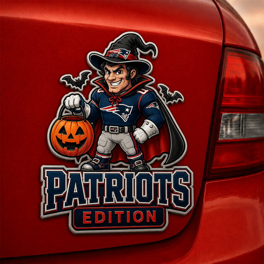 NE x NFL Halloween Edition Car Namge Badge
