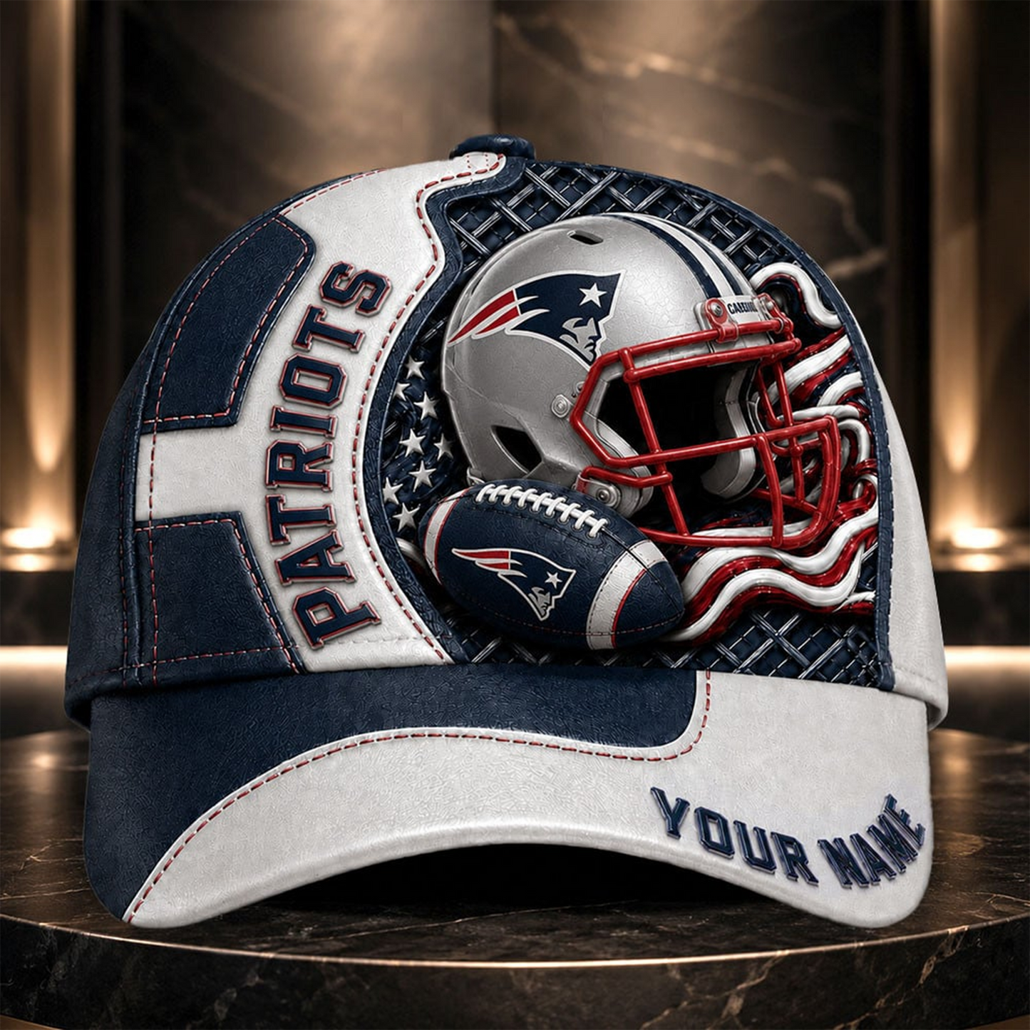 NEP _NFL Legacy 3D Premium Leather Cap – Personalized Edition