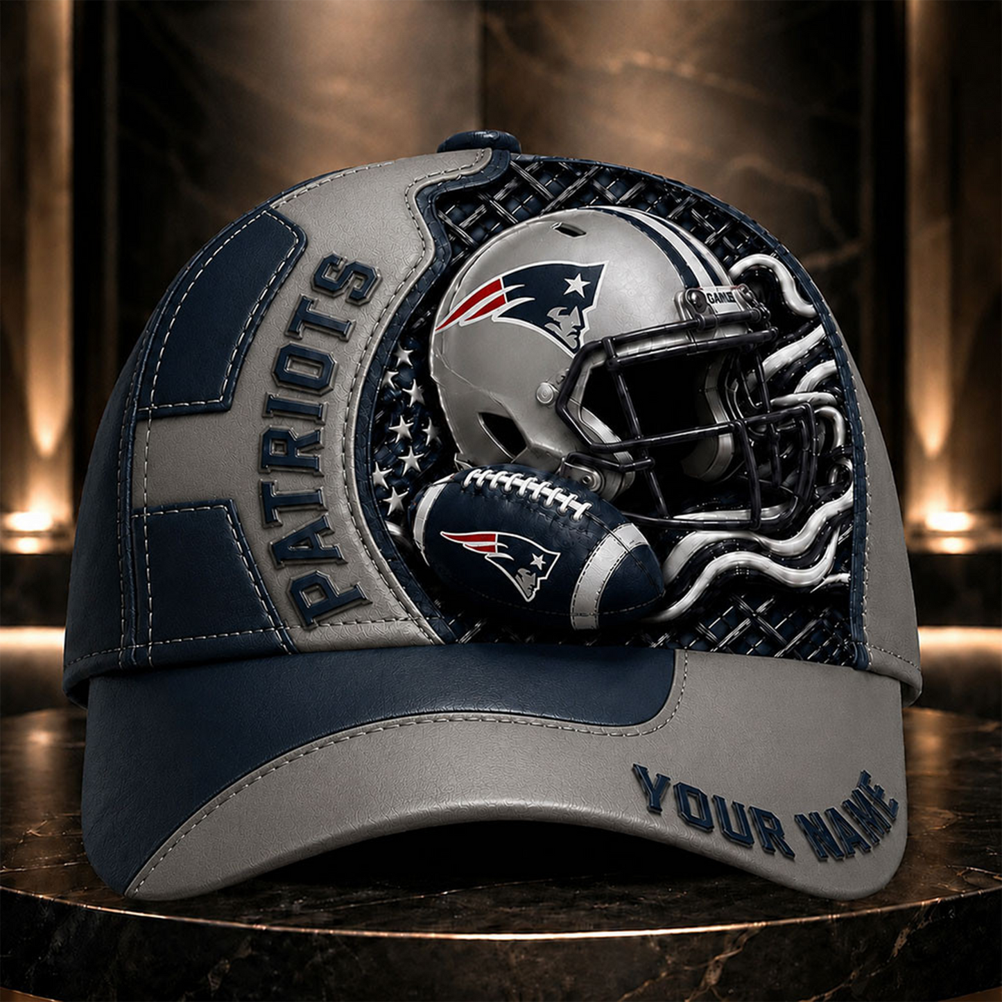 NEP _NFL Legacy 3D Premium Leather Cap – Personalized Edition