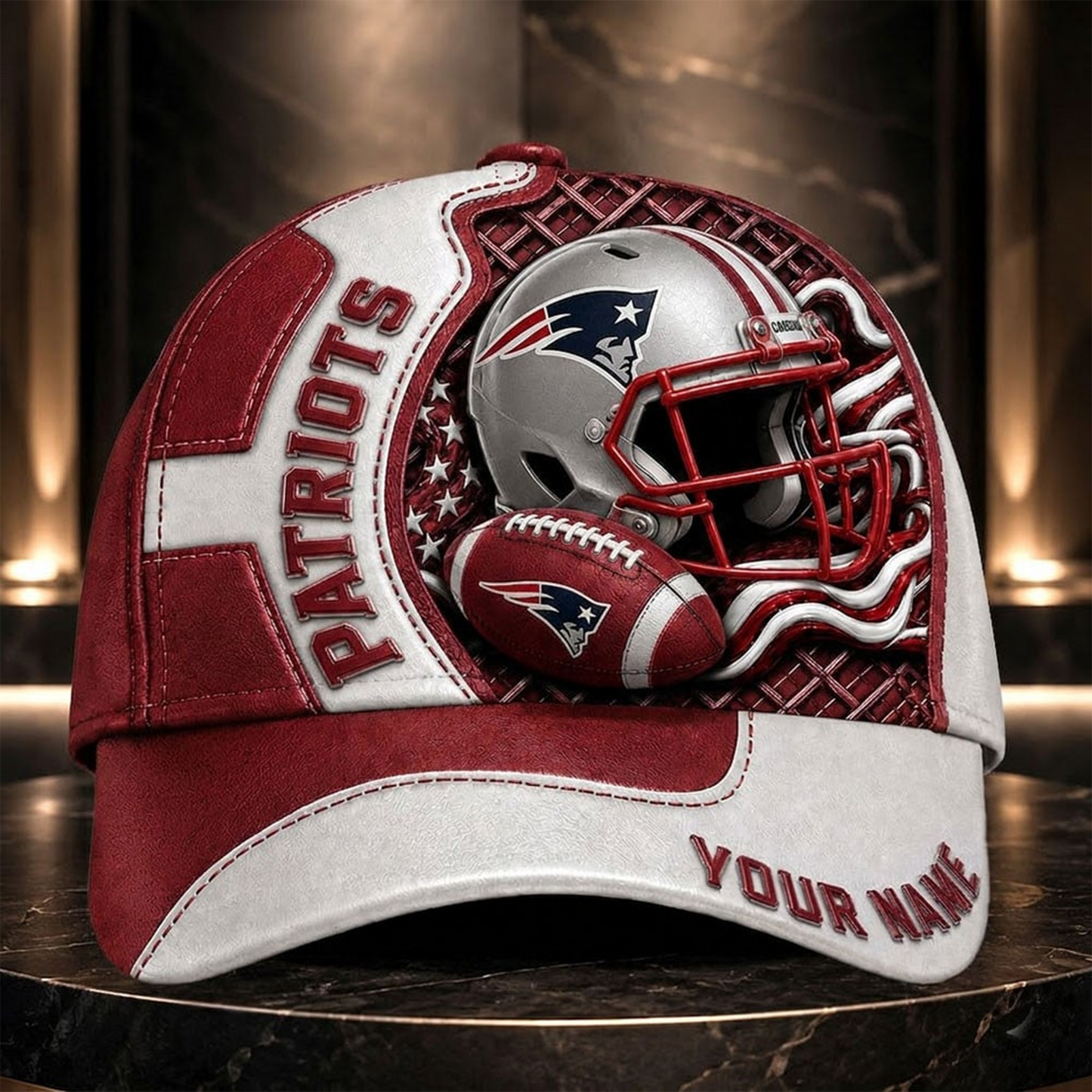 NEP _NFL Legacy 3D Premium Leather Cap – Personalized Edition