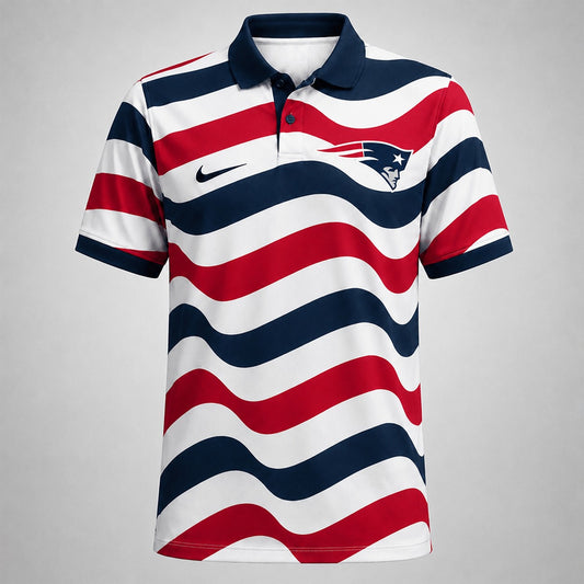 NEP Premium NFL Custom Striped Athletic Polo Shirt