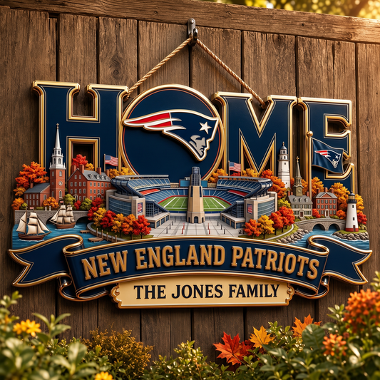 NEP x NFL Team Home Metal Sign Custom Any Name Gifts For Home Decor
