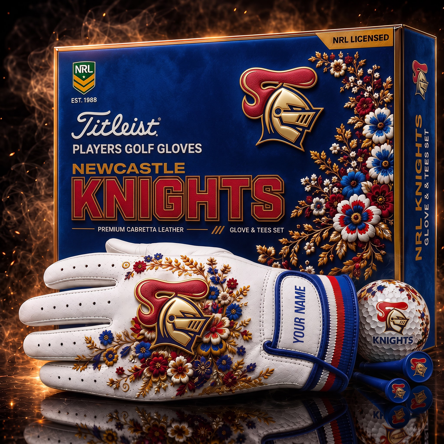 NEW X NRL LUXURY PLAYERS GOLF GLOVE GIFT SET  V2