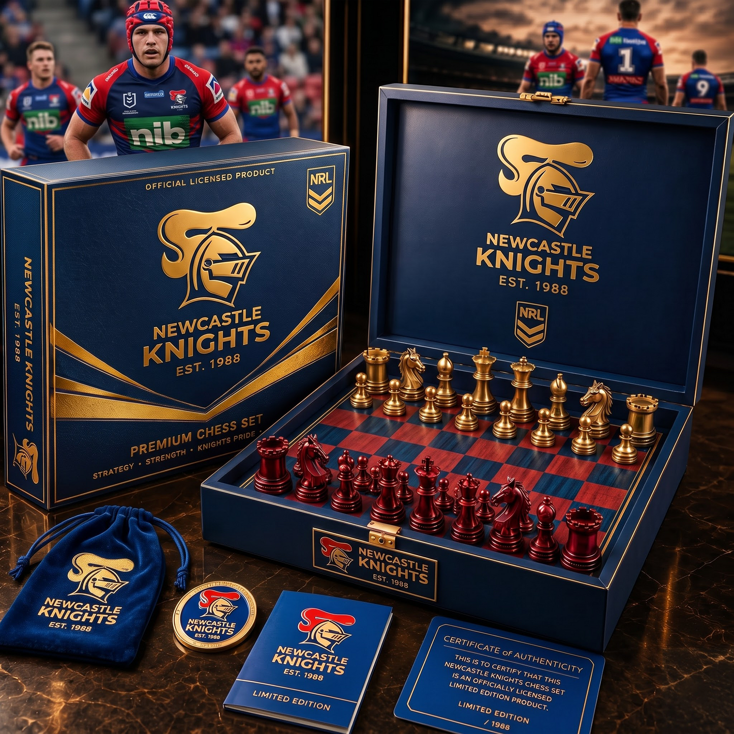 NEW X PREMIUM NRL CHAMPIONS CHESS SET – LIMITED COLLECTOR EDITION