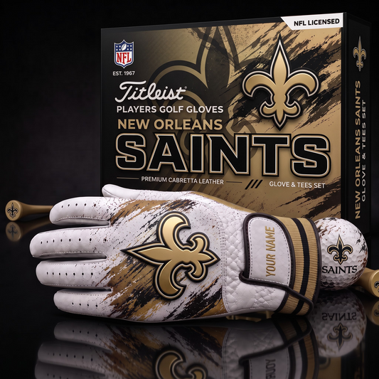 NO NFL LUXURY PERSONALIZED GOLF GLOVE SET LIMITED EDTION
