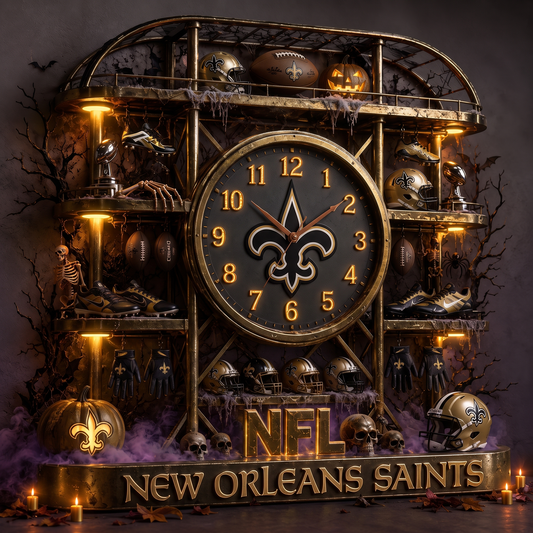 NO X NFL Haunted Legacy Wall Clock – Halloween Limited Edition