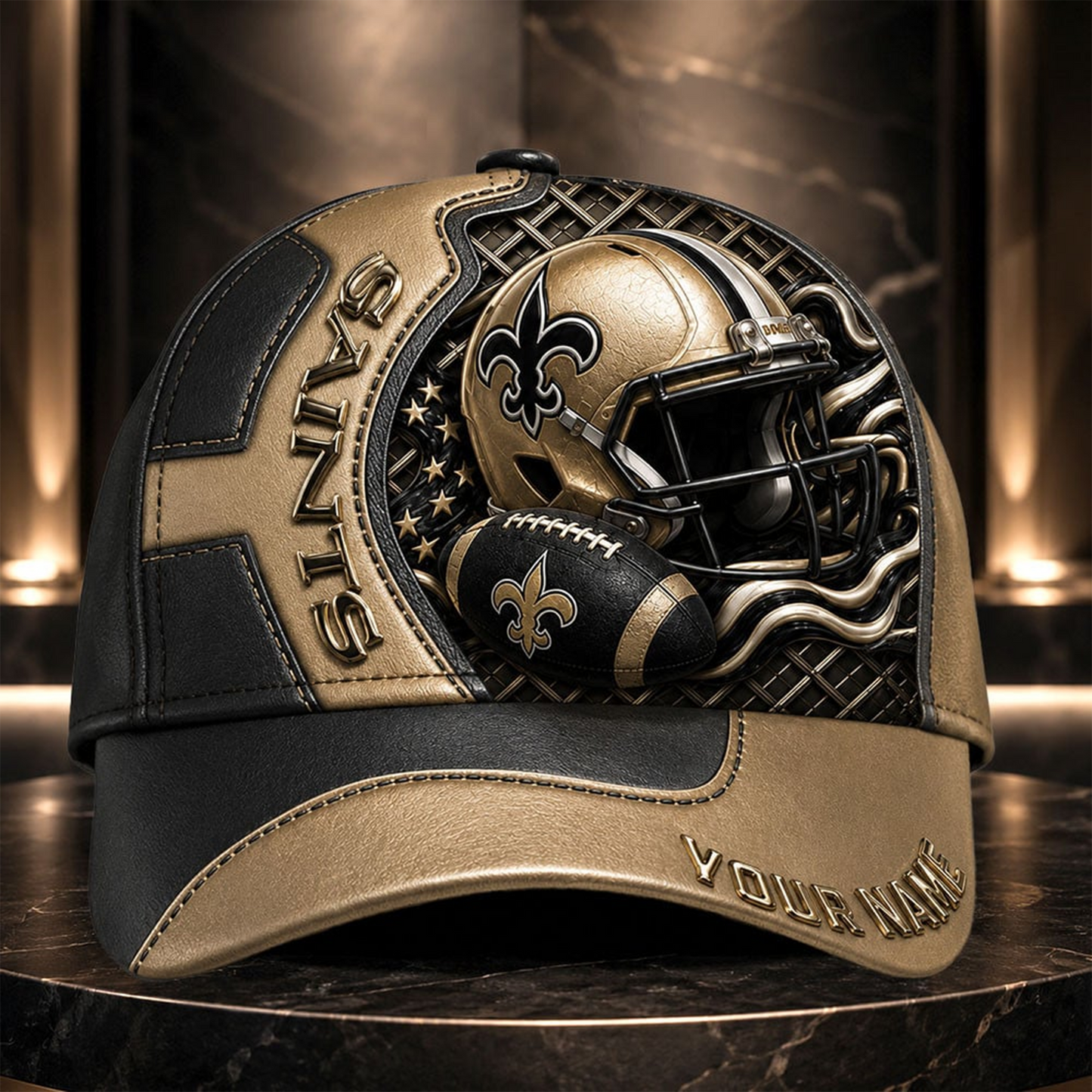 NOS _NFL Legacy 3D Premium Leather Cap – Personalized Edition