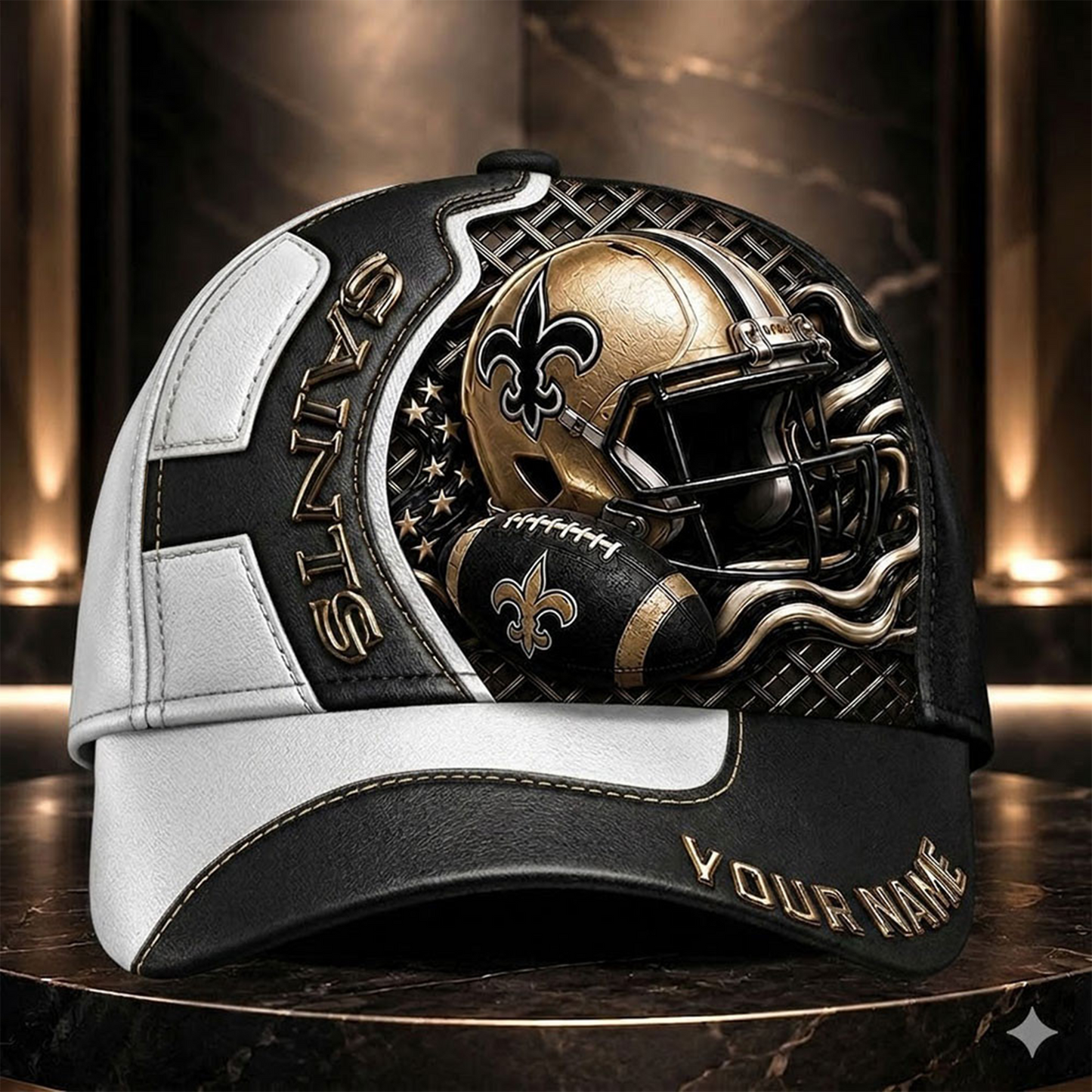 NOS _NFL Legacy 3D Premium Leather Cap – Personalized Edition