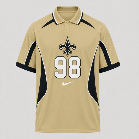 NOS Premium NFL Custom Number Sports Style Polo Shirt