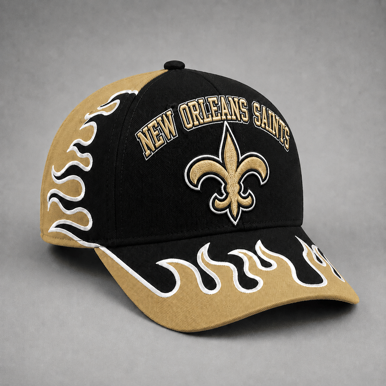 NOS Premium NFL Flame Curved Brim Baseball Cap