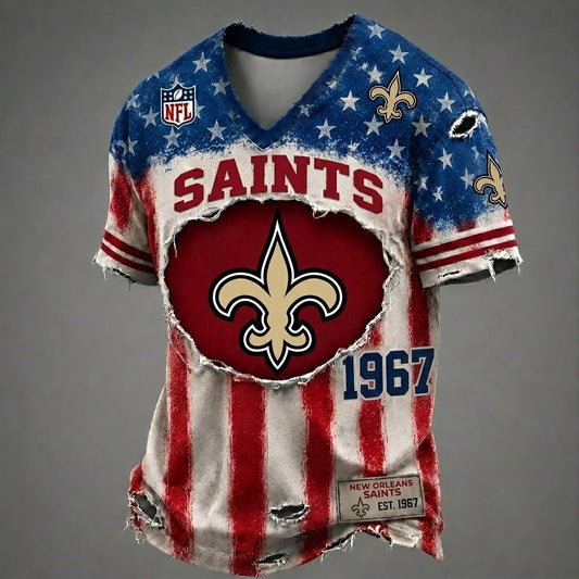 NOS x NFL American Flag Luxury Classic T-shirt 252606