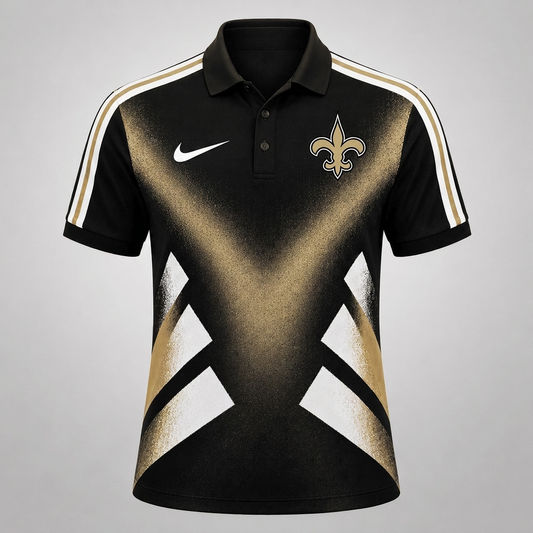 NOS x Premium NFL Sports Fan Geometric Pattern Polo Shirt