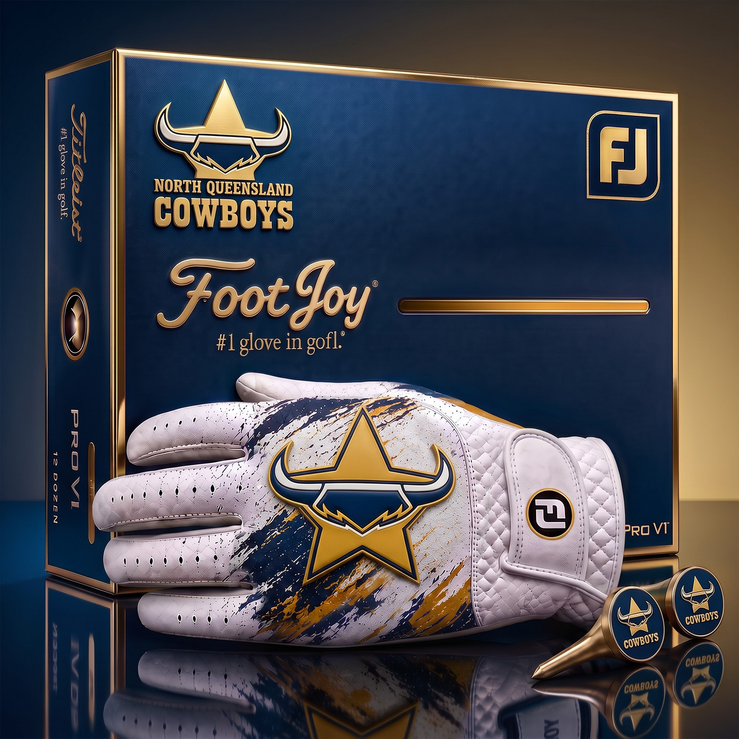 NQC_SIGNATURE NRL DELUXE PERSONALIZED GOLF GLOVE SET LIMITED EDITION
