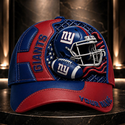 NYG _NFL Legacy 3D Premium Leather Cap – Personalized Edition