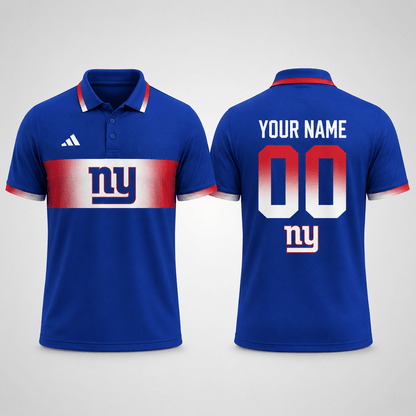 NYG Premium NFL Personalized Match Day Polo Shirt