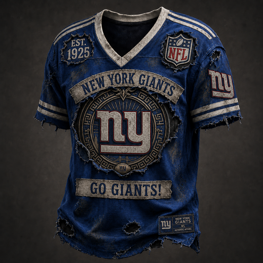 NYG X NFL Exclusive V-Neck T-Shirt 2007