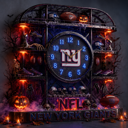 NYG X NFL Haunted Legacy Wall Clock – Halloween Limited Edition