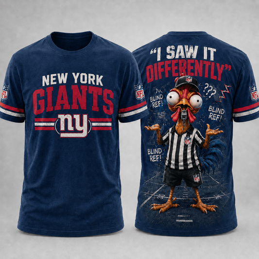 NYG x NFL Premium Funny Blind Referee Mocking 3D Shirt Football Game Day Enthusiasts