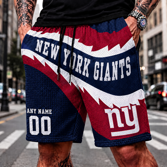 NYG_NFL SHORT PANTS CUSTOM NAME & NUMBER FOR FAN