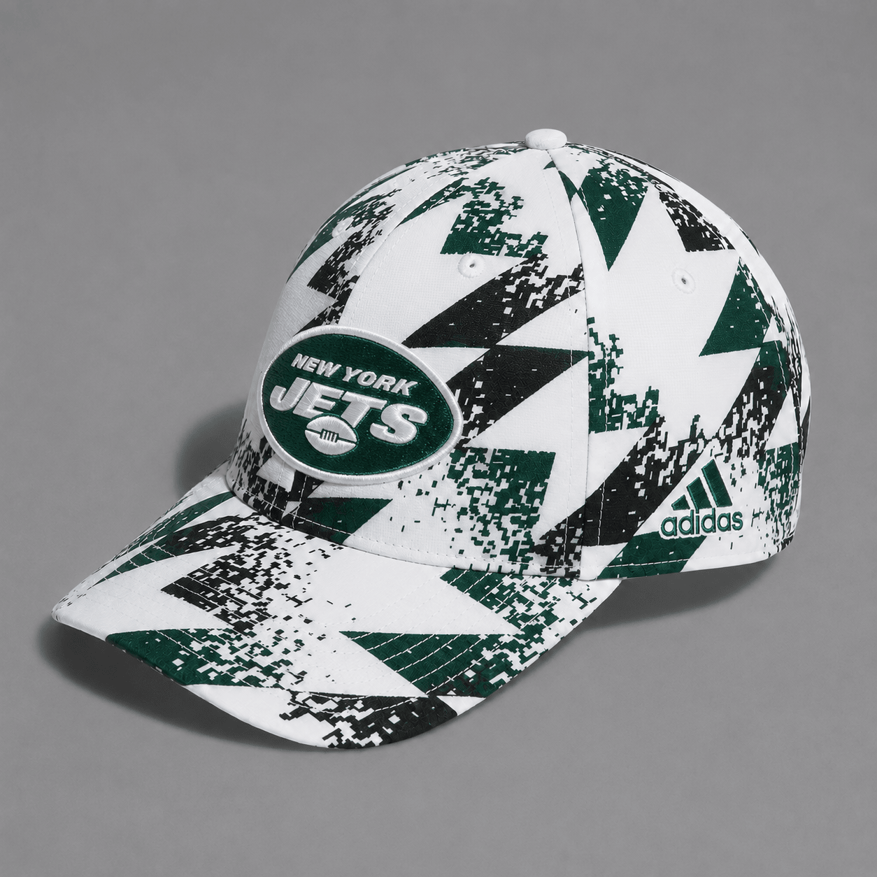 NYJ Premium NFL Sports Fan Geometric Pattern Baseball Cap