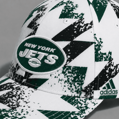 NYJ Premium NFL Sports Fan Geometric Pattern Baseball Cap