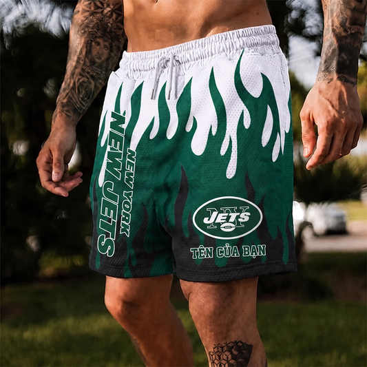 NYJ X NFL Flame Shorts