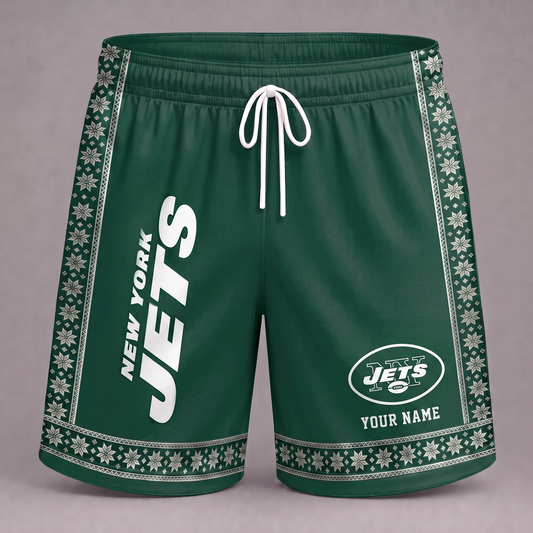 NYJ X NFL New Pattern Short Pants Custom Any Name