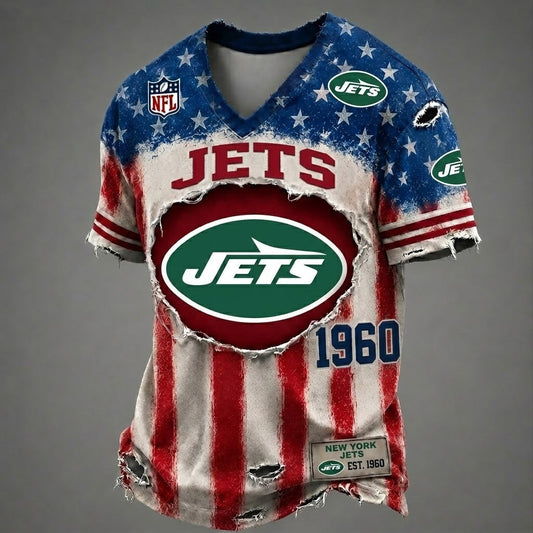 NYJ x NFL American Flag Luxury Classic T-shirt 252606
