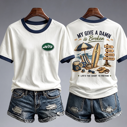 NYJ x NFL My Give A Damn Is Broken Shirt
