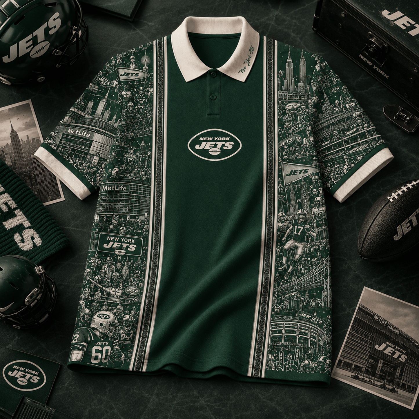 NYJ_NFL Heritage Polo Shirt Gifts For Fan - Limited Edition