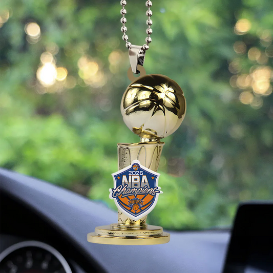 NYK x NBA Finals Champions 2026 Custom shape 2-sided Acrylic Car Ornament  160526