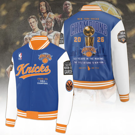 NYK x NBA Finals Champions 2026 Varsity Jacket V1 1606