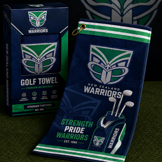 NZW NRL PREMIUM PERSONALIZED GOLF MICROFIBER TOWEL LIMITED EDTION