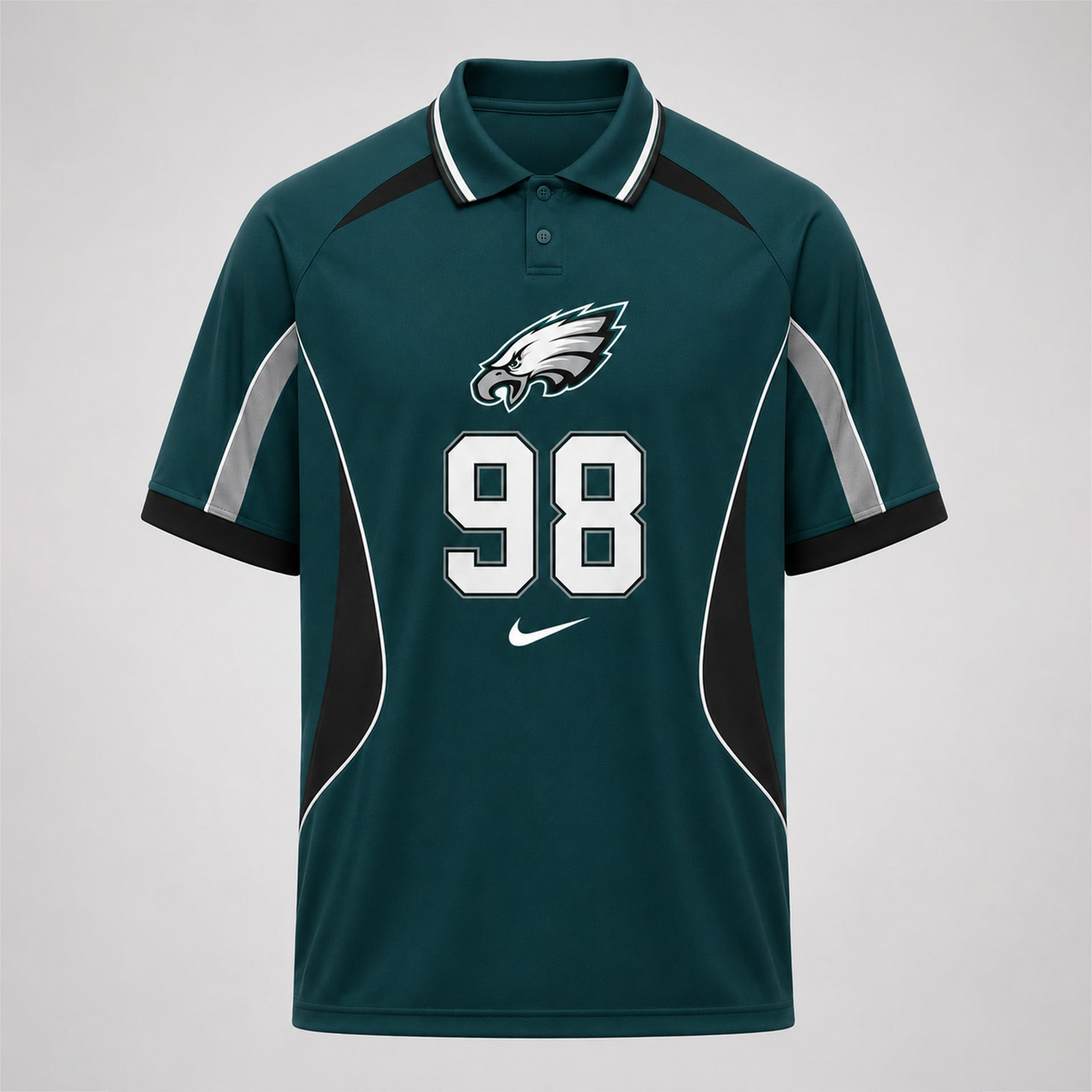 PE Premium NFL Custom Number Sports Style Polo Shirt