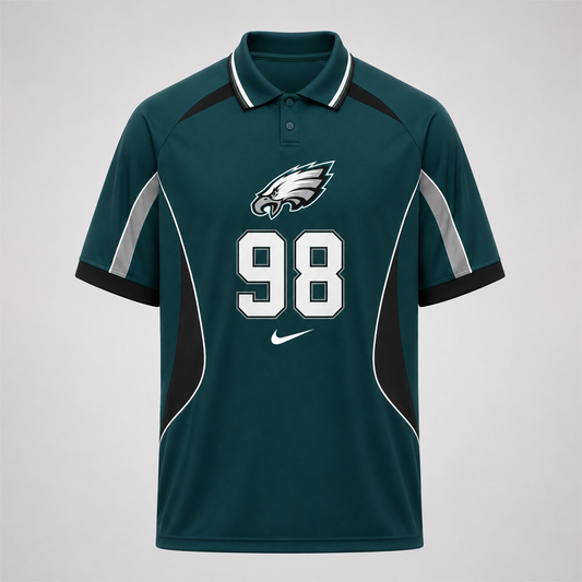 PE Premium NFL Custom Number Sports Style Polo Shirt