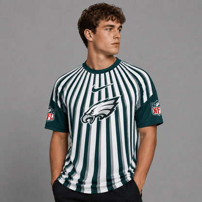 PE Premium NFL Men’s Athletic Vertical Stripe T-Shirt