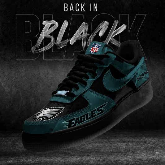 PE x NFL Back In Black V2 AF1 Sneakers  270626