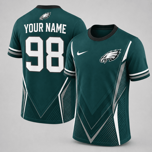 PE x NFL Custom Name Number Personalized Athletic T-Shirt