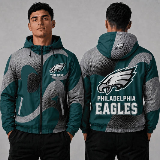 PE x NFL Premium Windbreaker Jacket Personalized Gift For Fan