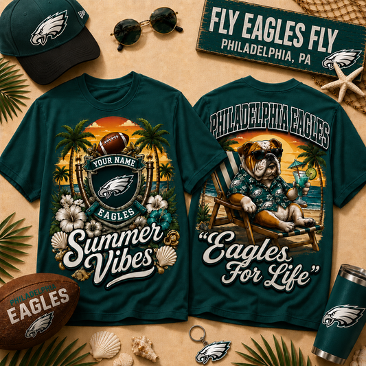 PE x NFL Summer Tshirt Funny Dog Custom Any Name Gifts