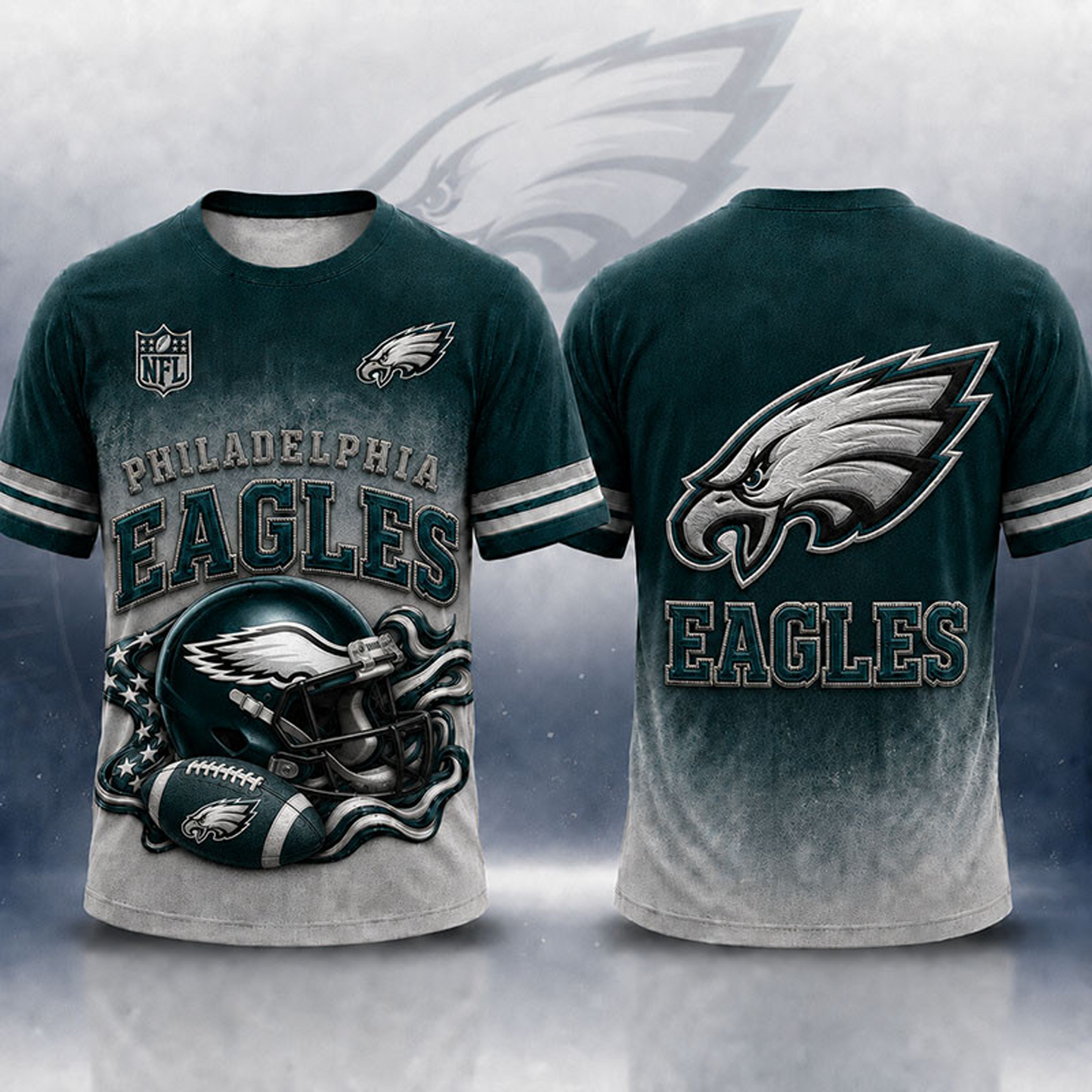 PHI X NFL Premium Victory Series 3D T-Shirt 2107