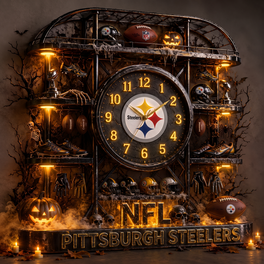 PIT X NFL Haunted Legacy Wall Clock – Halloween Limited Edition